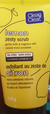 clean & clear lemon zesty scrub