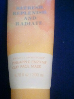 wright's apothecary pineapple enzyme clay face mask