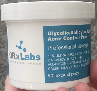 QRxLabs Glycolic/Salicylic Acid Acne Control Pads