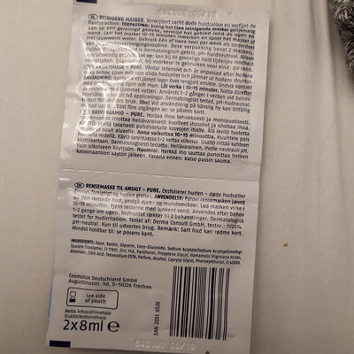 Cien Cien Pure Cleansing Mask with zinc and white clay