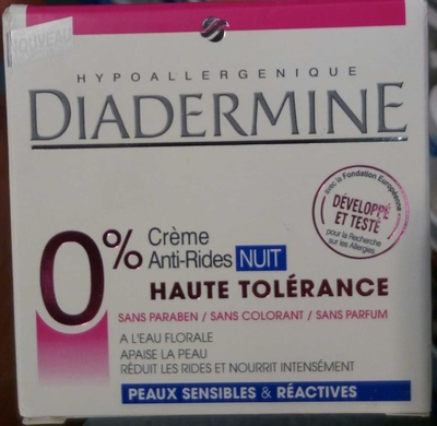 Henkel, Diadermine Crème Anti-Rides Nuit Haute Tolérance