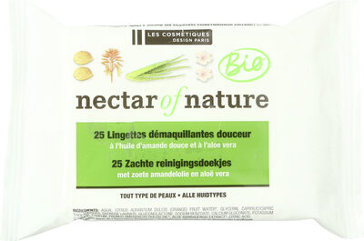 Carrefour, Nectar of Nature Lingettes démaquillantes douceur