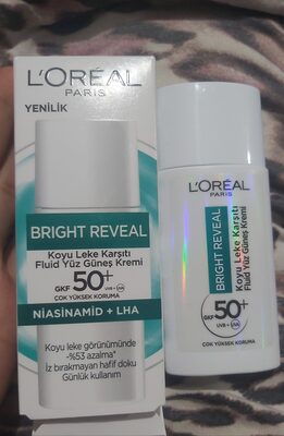 Loreal Paris Loreal Paris Bright Reveal SPF 50+ Koyu Leke Karşıtı Fluid Günlük Yüz Güneş Kremi 50 ml