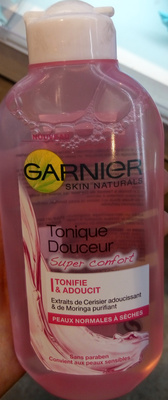 L'Oréal, L'Oreal Consumer products, Garnier, Garnier Skin Naturals Tonique douceur super confort Extraits de cerisier adoucissant et de moringa purifiant