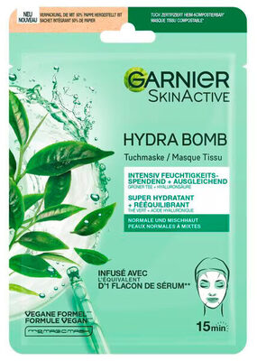 L'Oréal, L'Oreal Consumer products, Garnier Garnier SkinActive Hydra Bomb Groene Thee Tissuemasker