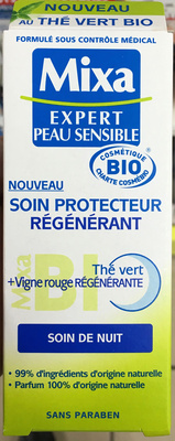 Mixa, Mixa Expert Peau Sensible Soin protecteur regénérant Thé vert + Vigne rouge régénérante