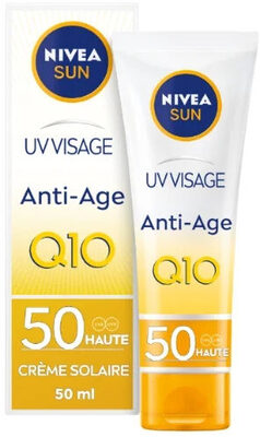 Nivea sun Crème Visage Solaire Anti-Rides UV Q10 FPS 50