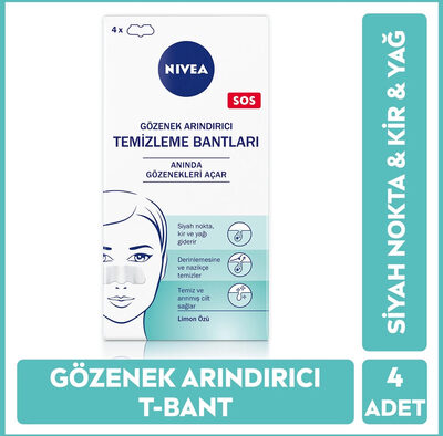 Nivea Nivea Siyah Nokta Temizleyici ve Gözenek Arındırıcı Burun T-Bant 1 Kutu