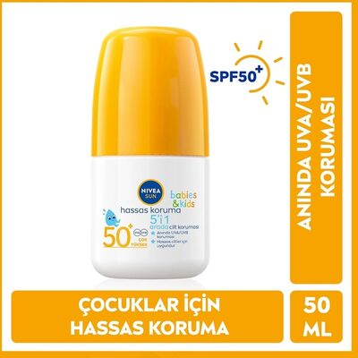 Nivea Nivea Sun Kids Hassas Koruma SPF50+ Güneş Roll-on