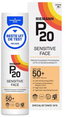 P20 P20 Sensitive Face SPF50+ Zonnebrandcrème