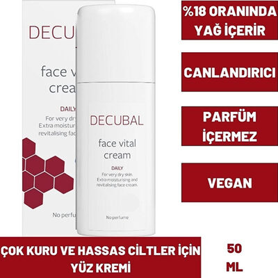 Decubal Decubal Face Vital Kuru ve Hassas Ciltler İçin Ekstra Besleyici Yüz Kremi 50 ml