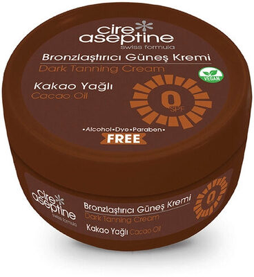 Cire Aseptine Cire Aseptine Kakaolu Bronzlaştırıcı 0SPF Güneş Kremi 200 ml