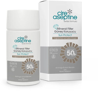 Cire Aseptine Cire Aseptine Mineral Filtreli Yaşlanma ve Leke Karşıtı 50+SPF Yüz Güneş Koruyucu Krem 50 ml