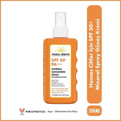 Maruderm Maruderm Hassas Ciltler İçin SPF50+ Mineral Sprey Güneş Kremi