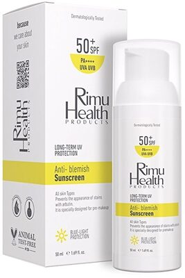 Rimu Health Rimu Health Lekeli Ciltler İçin Cilt Tonu Eşitleyici Aydınlatıcı SPF50+ Güneş Kremi