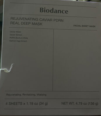 Biodance Biodance Rejuvenating Caviar PDRN Real Deep Mask Pack (4 stuks)