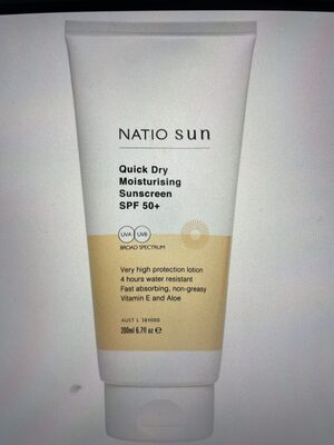 Natio Quick dry moisturing sunscreen spf50+